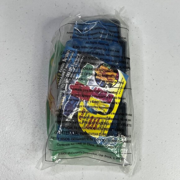 Vintage 2000 McDonalds Power Rangers Lightspeed Rescue Blue Figurine - Picture 3 of 4